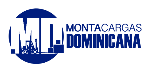 Logo Montacargas Dominicana Rectangular azul